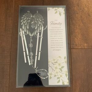 Carson Pewter and Crystal Angel Wing Wind Chim